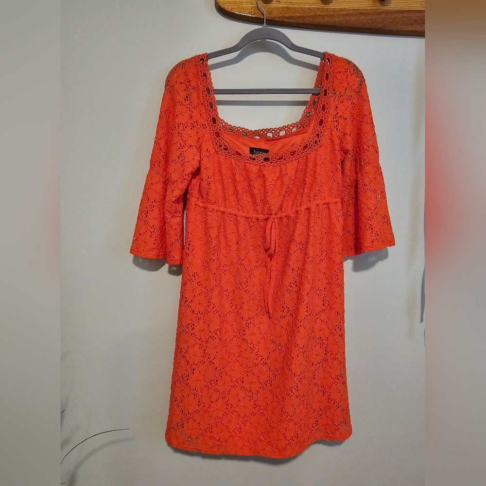 Coral Above The Knee Dress, Med